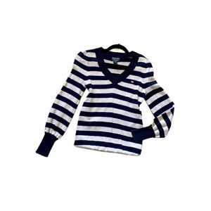 Vintage POLO JEANS Co. by Ralph Lauren Navy & gray Cotton sweater Medium